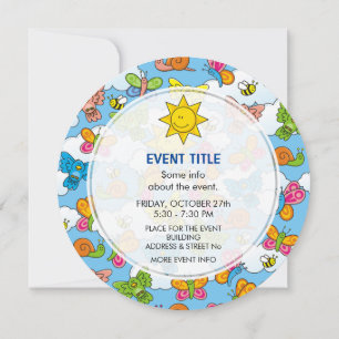 Invitación Fondo de animales para bebés
