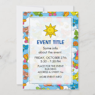 Invitación Fondo de animales para bebés