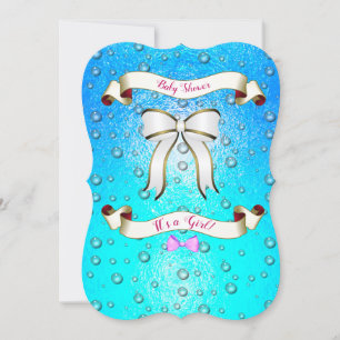 Invitación Fondo de Aqua de Cinta Elegante Mínima