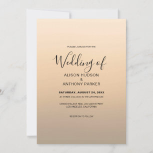 Invitación Fondo de boda con ombre beige