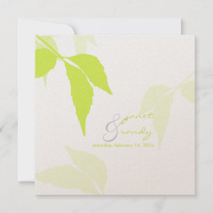 Invitación Fondo de color de PixDezines con follaje verde