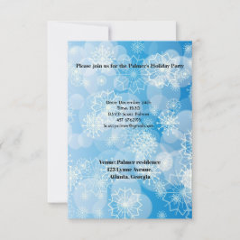Invitación Fondo de copo de nieve