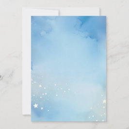 Invitación Fondo de estrellas nocturnas de color acuático