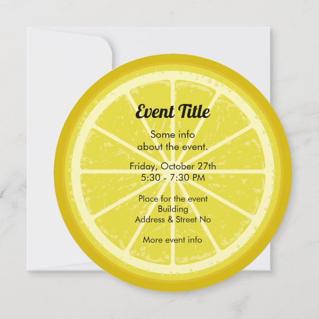 Invitación Fondo de limón (Reverso)