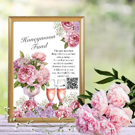 Invitación Fondo de luna de miel Pétalos y Prosecco