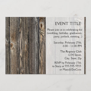 Invitación Fondo de madera