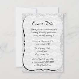 Invitación Fondo de mirada metálico de plata