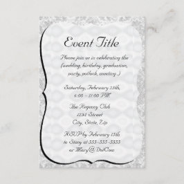 Invitación Fondo de mirada metálico de plata