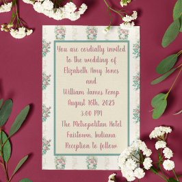 Invitación Fondo de pantalla floral de los años 40