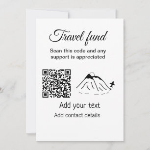 Invitación Fondo de viaje donación de luna de miel de vacacio