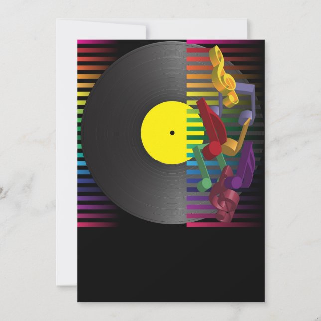 Invitación Fondo del Fiesta retro (Anverso)