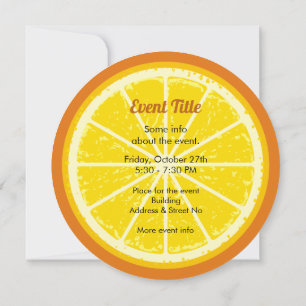 Invitación Fondo del naranja