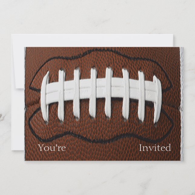 Invitación Fondo del patrón de impresión de fútbol (Anverso)