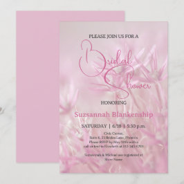 Invitación Fondo floral rosa pastel Ducha de novia