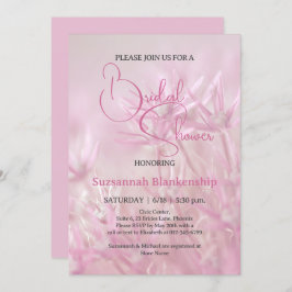 Invitación Fondo floral rosa pastel Ducha de novia
