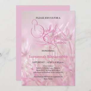 Invitación Fondo floral rosa pastel Ducha de novia