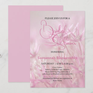 Invitación Fondo floral rosa pastel para despedida de soltera