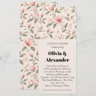 Invitación Fondo floral sin costuras de flor de cerezo rosa s