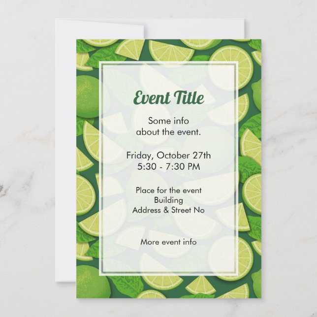Invitación Fondo Lime (Reverso)