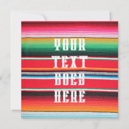 Invitación fondo mexicano poncho serape