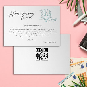 Invitación Fondo para Luna de Miel Código QR Solicitud de Reg