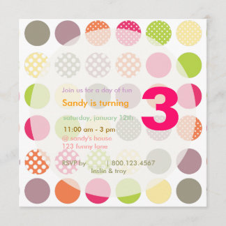 Invitación Fondo PixDezines Retro Polka Dots/DIY