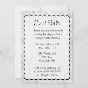 Invitación Fondo plateado metálico