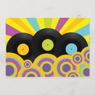 Invitación Fondo retro del fiesta