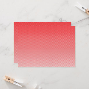 Invitación fondo rojo y blanco con cuadrados pequeños