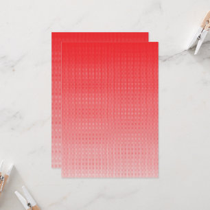 Invitación fondo rojo y blanco con cuadrados pequeños