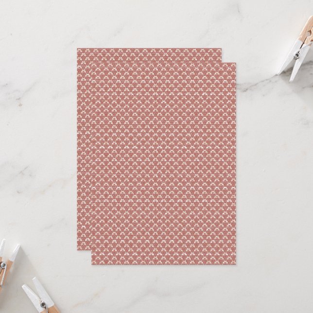 Invitación fondo rosa y blanco con un patrón (Anverso/Reverso In Situ)