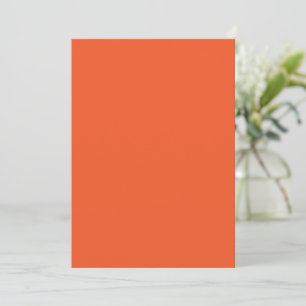 Invitación Fondo Sólido Minimalista Naranja Brillante