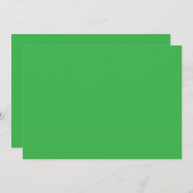 Invitación fondo verde con borde blanco (Anverso / Reverso)
