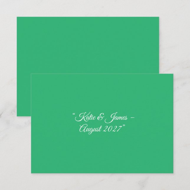 Invitación Fondo verde plano de la Fábrica de la Moneda - Dis (Anverso / Reverso)