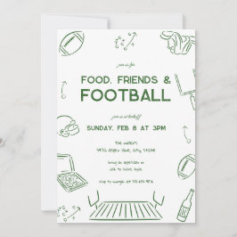 Invitación Food Friends Football Championship Watch Party 