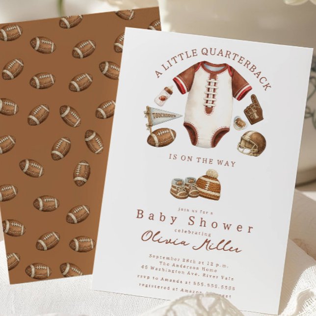 Invitación Football Baby Shower Invitation (Subido por el creador)