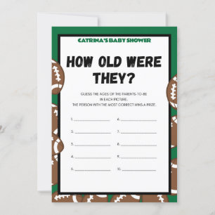 Invitación Football Baby Shower, Soccer - Nombre editable, 5x