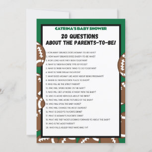 Invitación Football Baby Shower, Soccer - Nombre editable, 5x