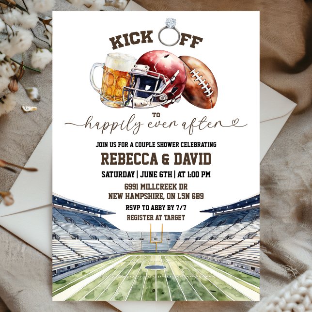 Invitación  Football Beers Kick Off Couple Shower (Subido por el creador)