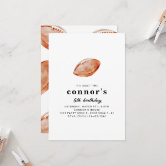 Invitación Football Birthday Party Invitation 