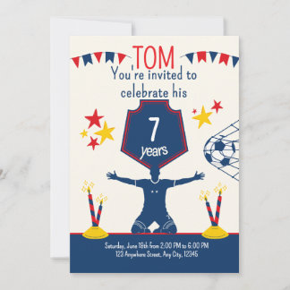 Invitación Football Birthday Party Invitation for Boys