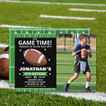 Football Field Birthday boy with Photo