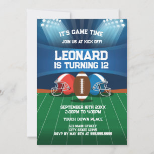 Invitación Football game birthday party Invitation