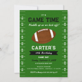 Invitación Football Game Time | Boy Football Birthday Any Age