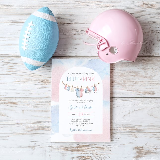 Invitación Football Gender Reveal Party (Subido por el creador)