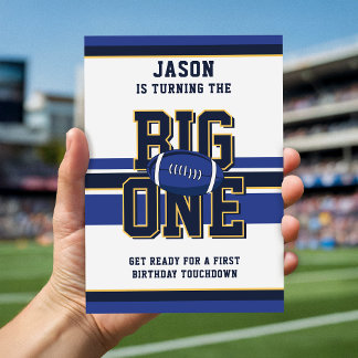 Invitación Football Sports Theme Boy Girl First Birthday