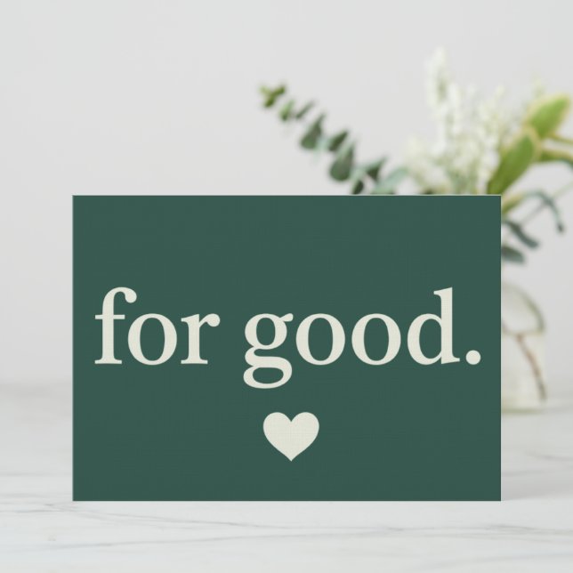 Invitación For Good Minimalist Positive Quote Aesthetic  (Anverso de pie)