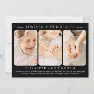 Invitación For Her Forever in our Hearts Modern Simple Photo