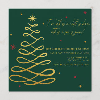 Invitación For Unto Us A Child Is Born | Christmas Invitation