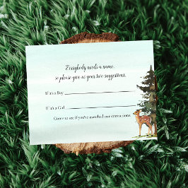 Invitación Forest Adventure Baby Name Adis Deers Game